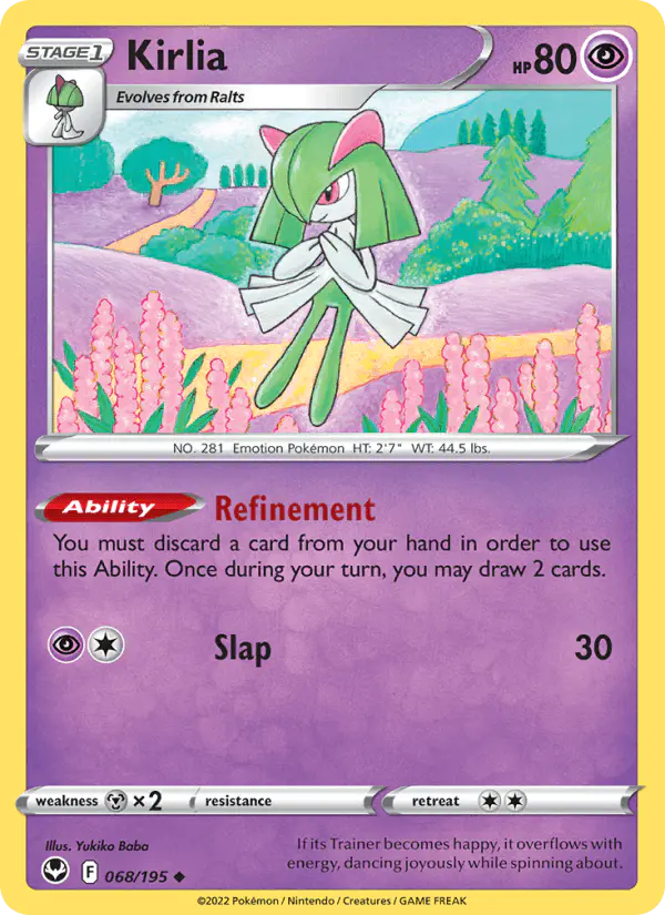 Carta Kirlia 068/195 de Silver Tempest