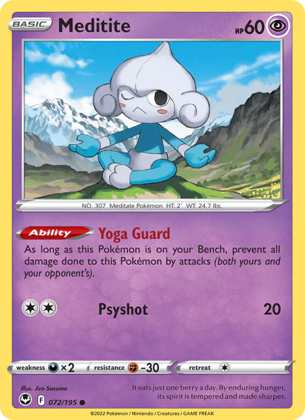 Carta Meditite 072/195 de Silver Tempest