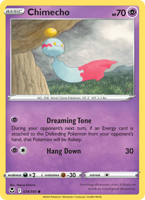 Carta Chimecho 074/195 de Silver Tempest