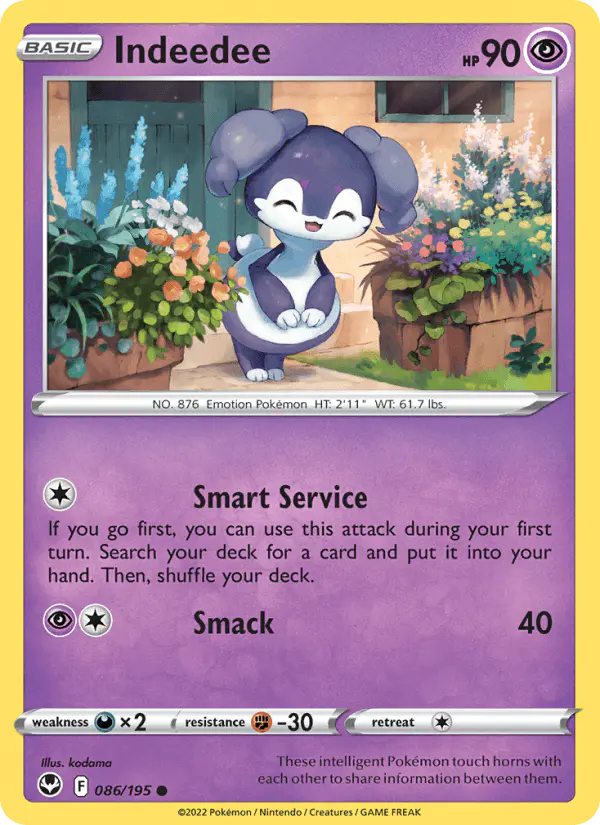 Carta Indeedee 086/195 de Silver Tempest