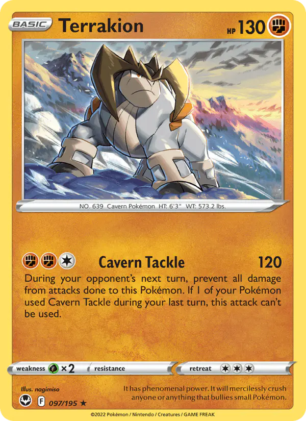 Carta Terrakion 097/195 de Silver Tempest