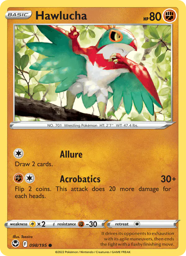 Carta Hawlucha 098/195 de Silver Tempest