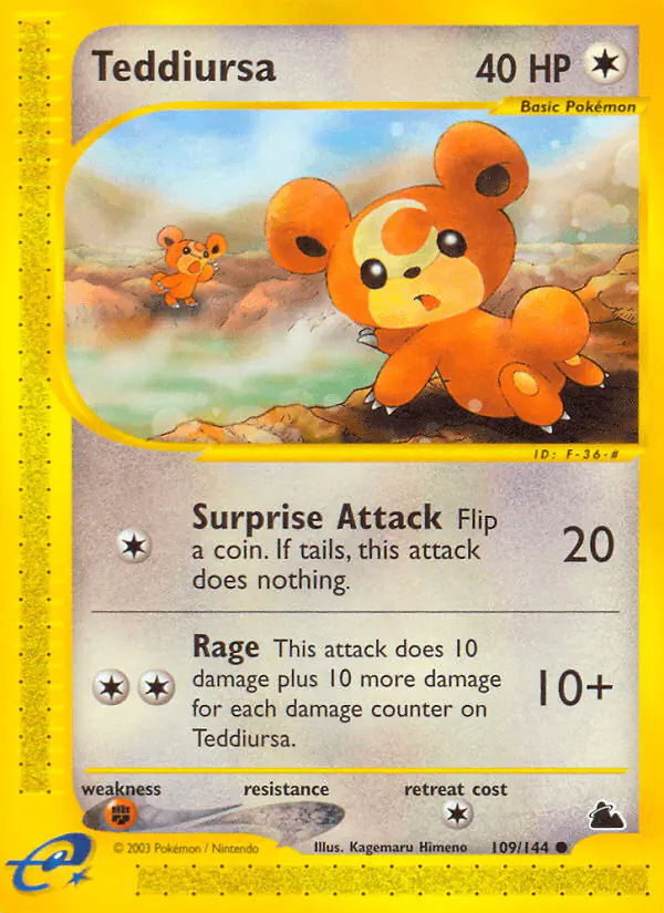Carta Teddiursa 109/144 de Skyridge