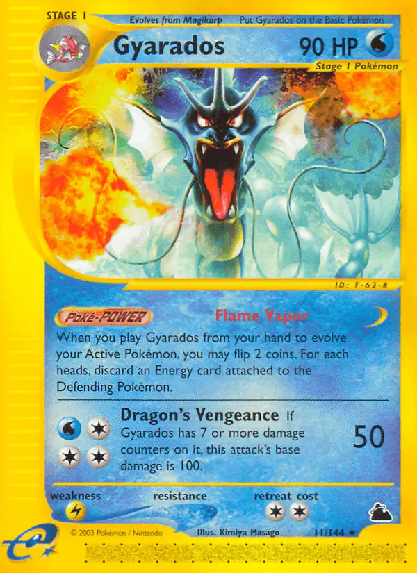 Carta Gyarados 11/144 de Skyridge