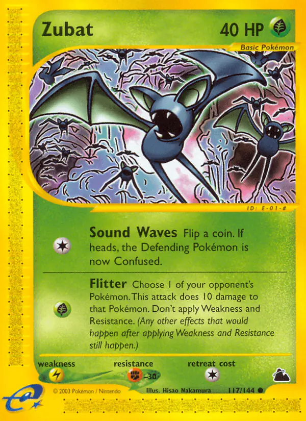 Carta Zubat 117/144 de Skyridge