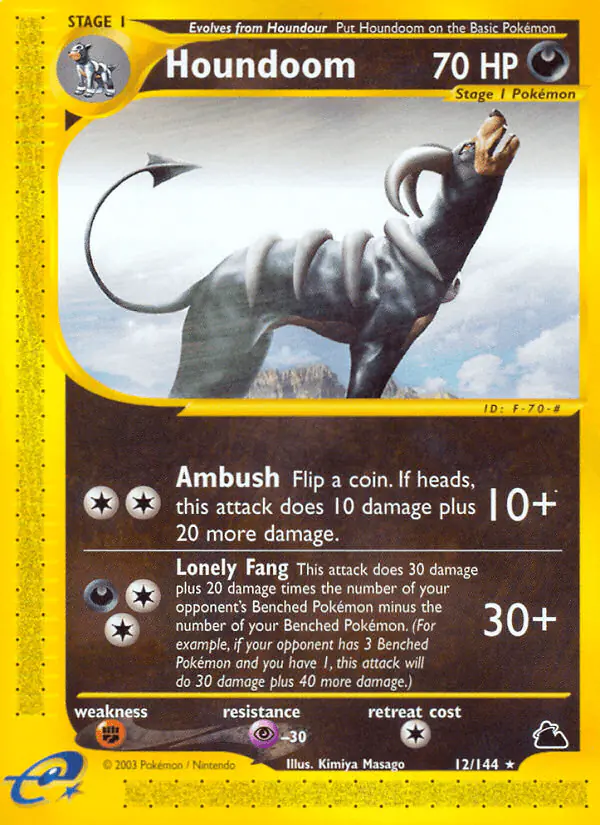 Carta Houndoom 12/144 de Skyridge