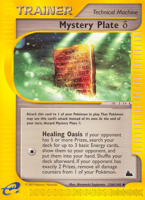 Carta Mystery Plate δ 136/144 de Skyridge