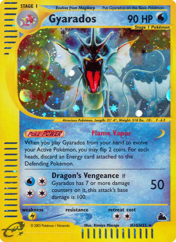 Carta Gyarados H10 de Skyridge
