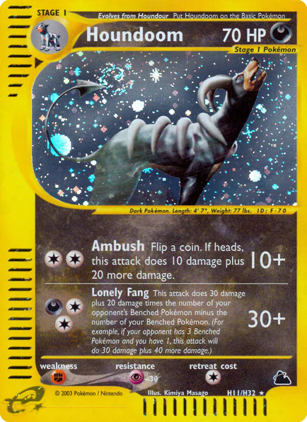 Carta Houndoom H11 de Skyridge