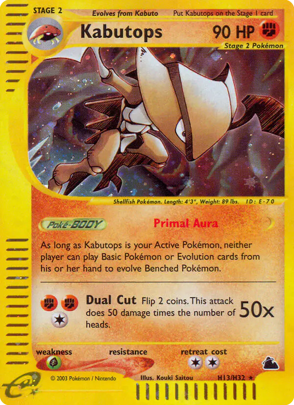 Carta Kabutops H13 de Skyridge
