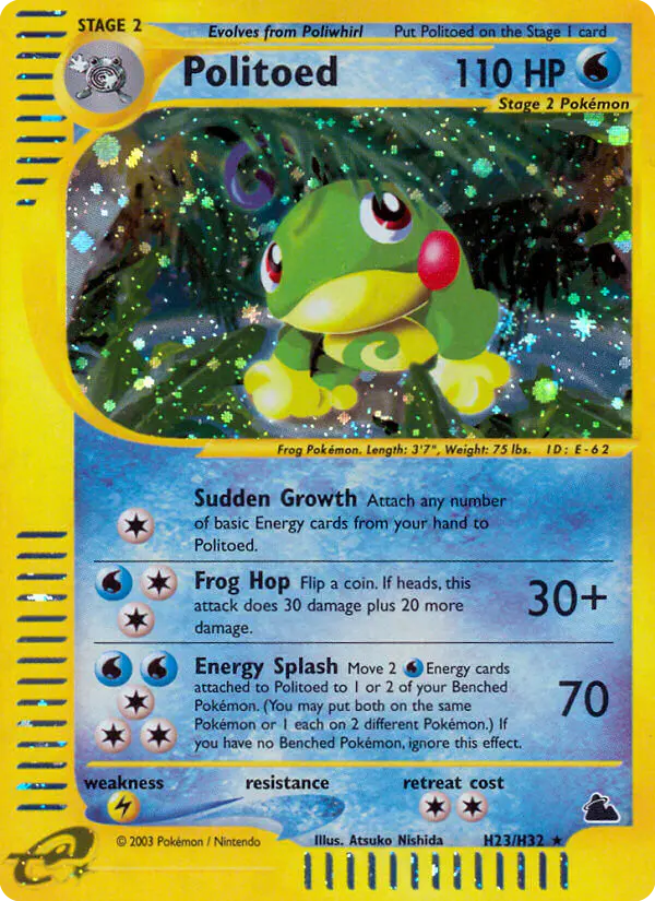 Carta Politoed H23 de Skyridge