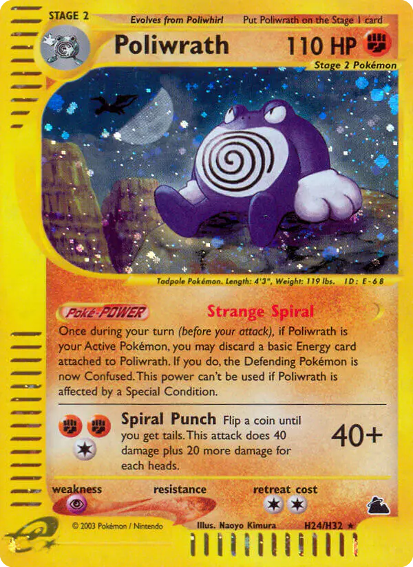 Carta Poliwrath H24 de Skyridge