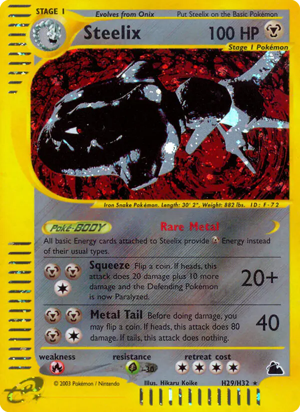 Carta Steelix H29 de Skyridge