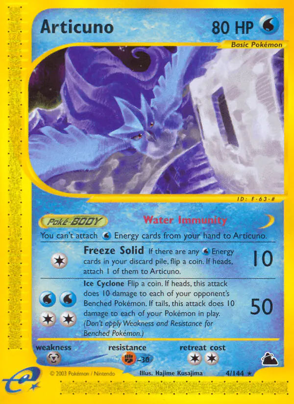 Carta Articuno 4/144 de Skyridge