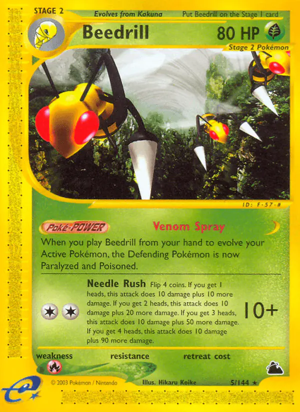 Carta Beedrill 5/144 de Skyridge