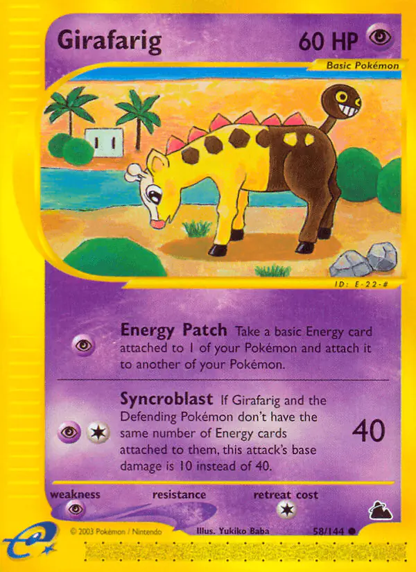 Carta Girafarig 58/144 de Skyridge