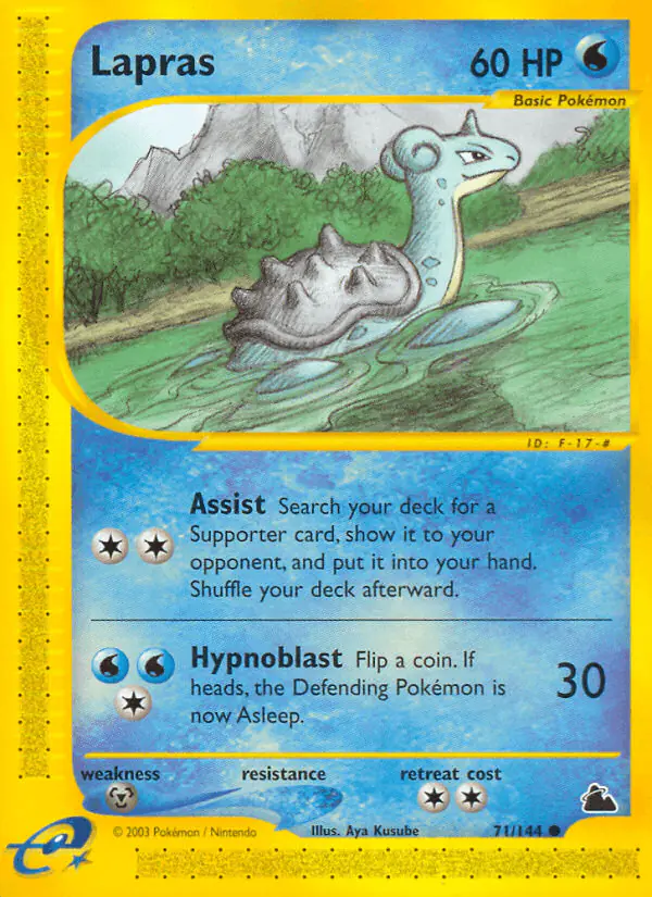 Carta Lapras 71/144 de Skyridge