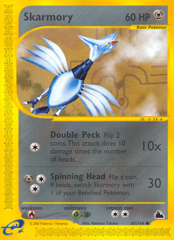 Carta Skarmory 97/144 de Skyridge