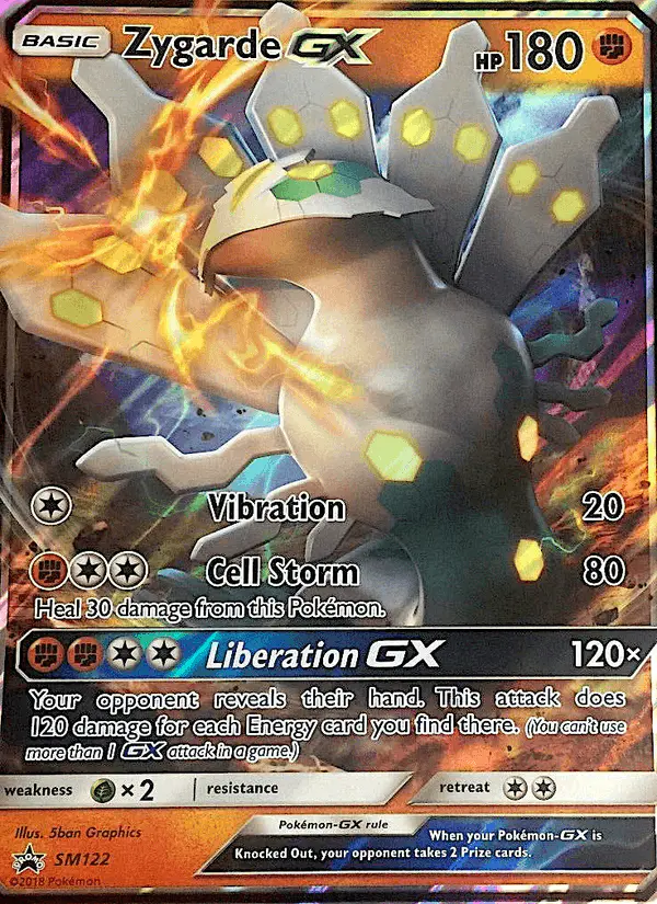 Carta Zygarde GX SM122 de SM Black Star Promos