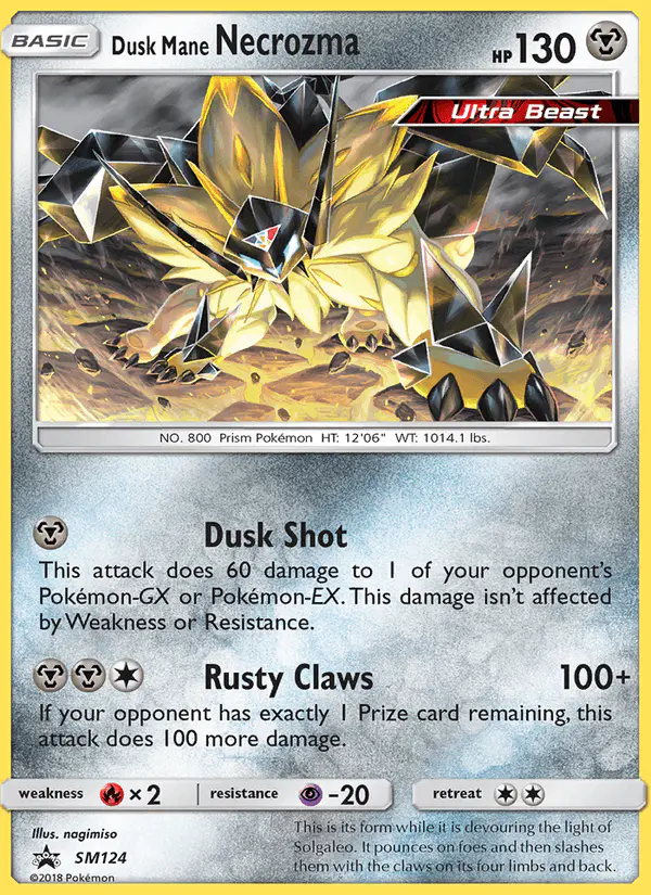 Carta Dusk Mane Necrozma SM124 de SM Black Star Promos