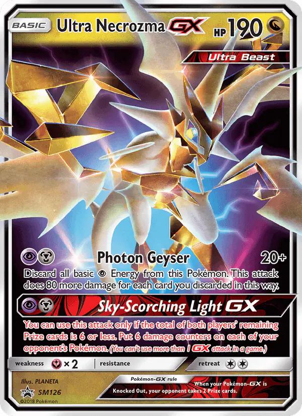 Carta Ultra Necrozma GX SM126 de SM Black Star Promos