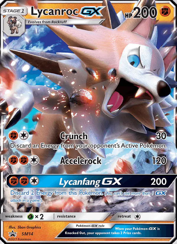 Carta Lycanroc GX SM14 de SM Black Star Promos