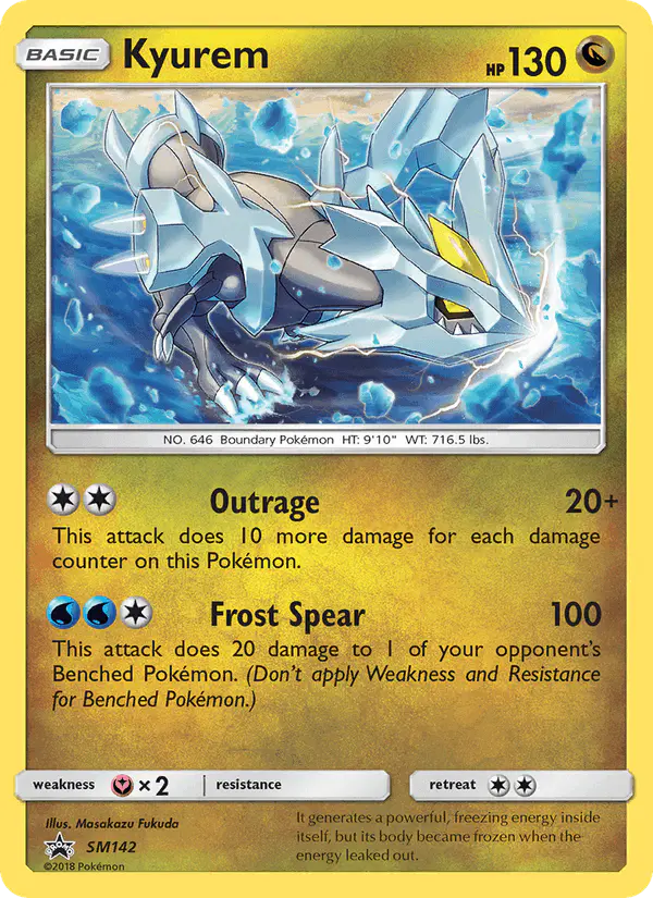 Carta Kyurem SM142 de SM Black Star Promos