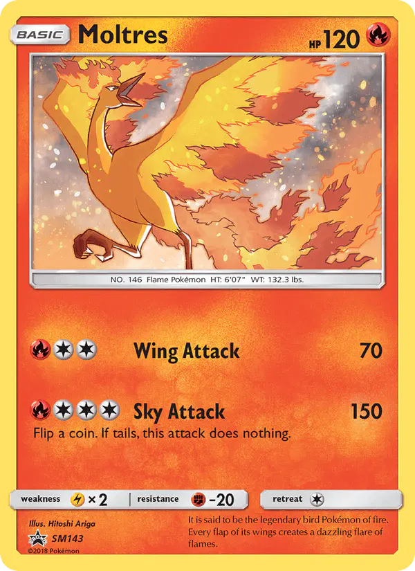 Carta Moltres SM143 de SM Black Star Promos