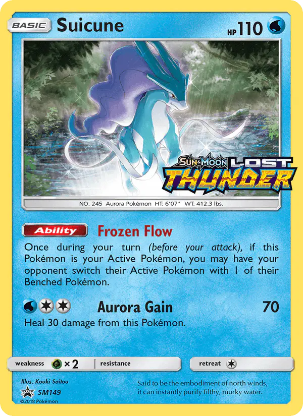 Carta Suicune SM149 de SM Black Star Promos