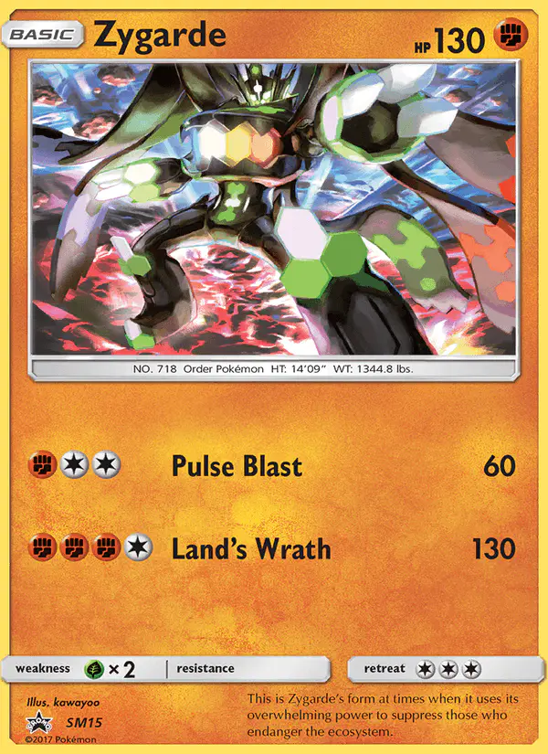 Carta Zygarde SM15 de SM Black Star Promos