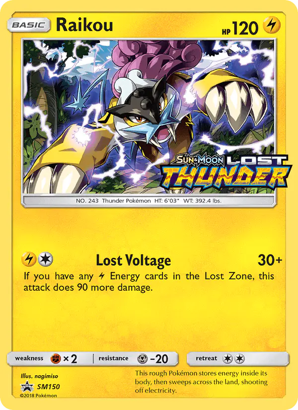 Carta Raikou SM150 de SM Black Star Promos