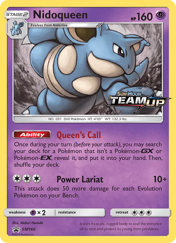 Carta Nidoqueen SM160 de SM Black Star Promos