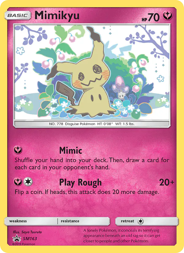 Carta Mimikyu SM163 de SM Black Star Promos