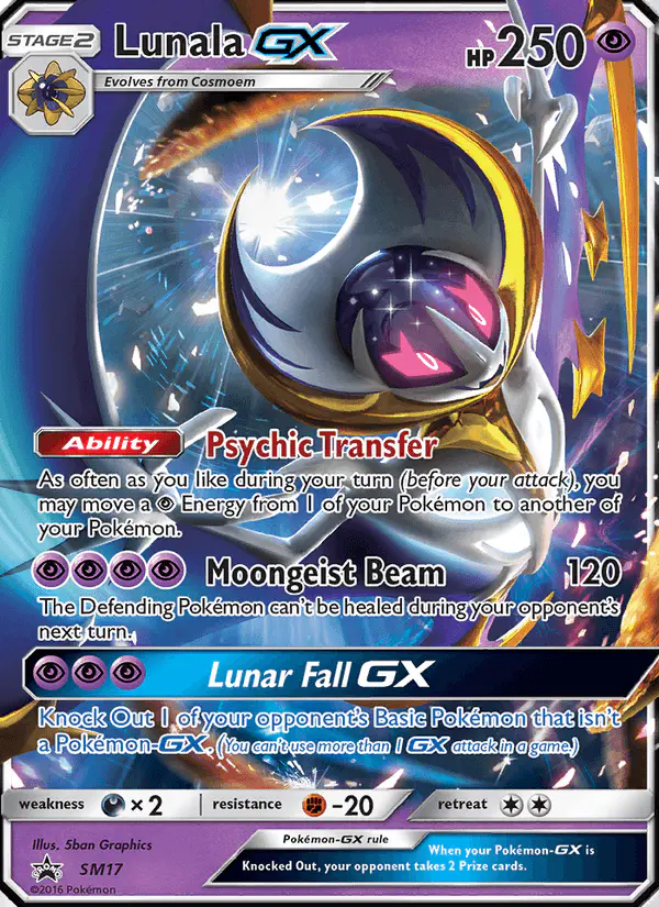 Carta Lunala GX SM17 de SM Black Star Promos