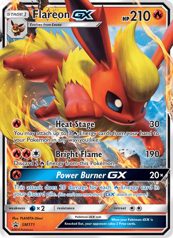 Carta Flareon GX SM171 de SM Black Star Promos