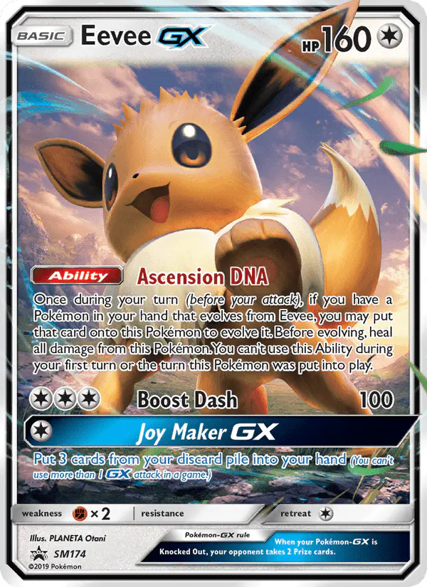 Carta Eevee GX SM174 de SM Black Star Promos