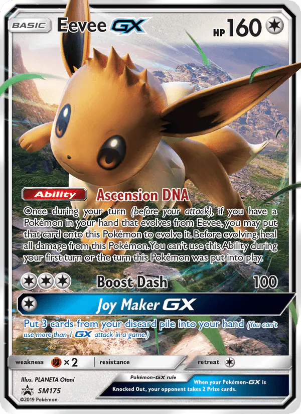 Carta Eevee GX SM175 de SM Black Star Promos