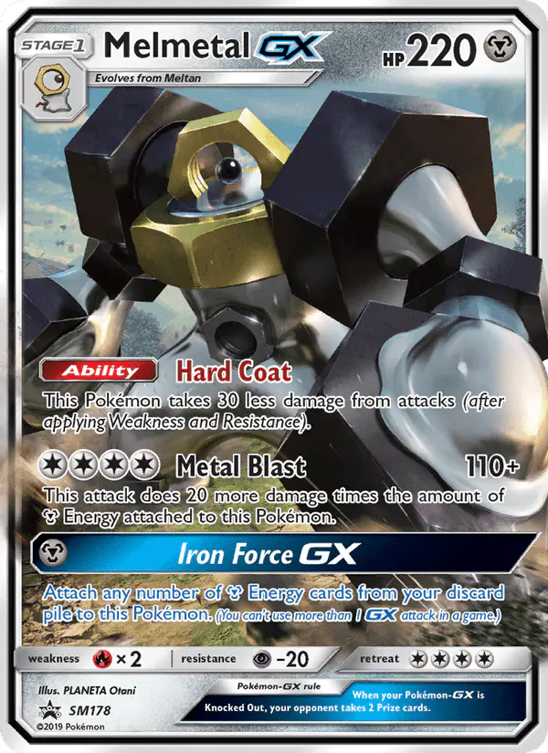 Carta Melmetal GX SM178 de SM Black Star Promos