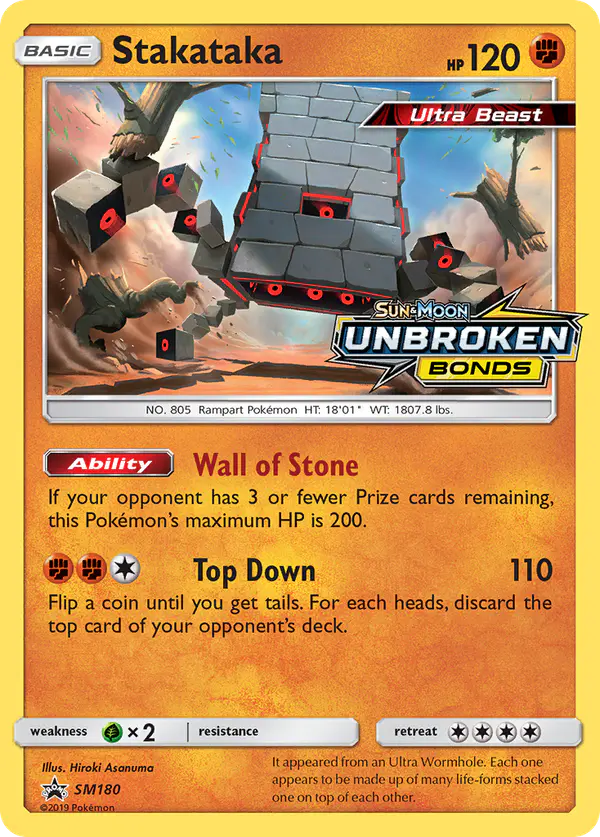 Carta Stakataka SM180 de SM Black Star Promos