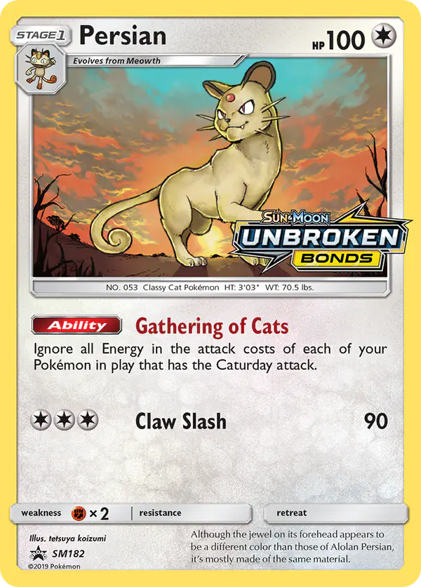 Carta Persian SM182 de SM Black Star Promos