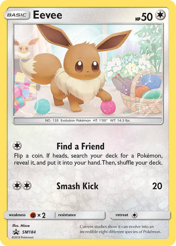 Carta Eevee SM184 de SM Black Star Promos