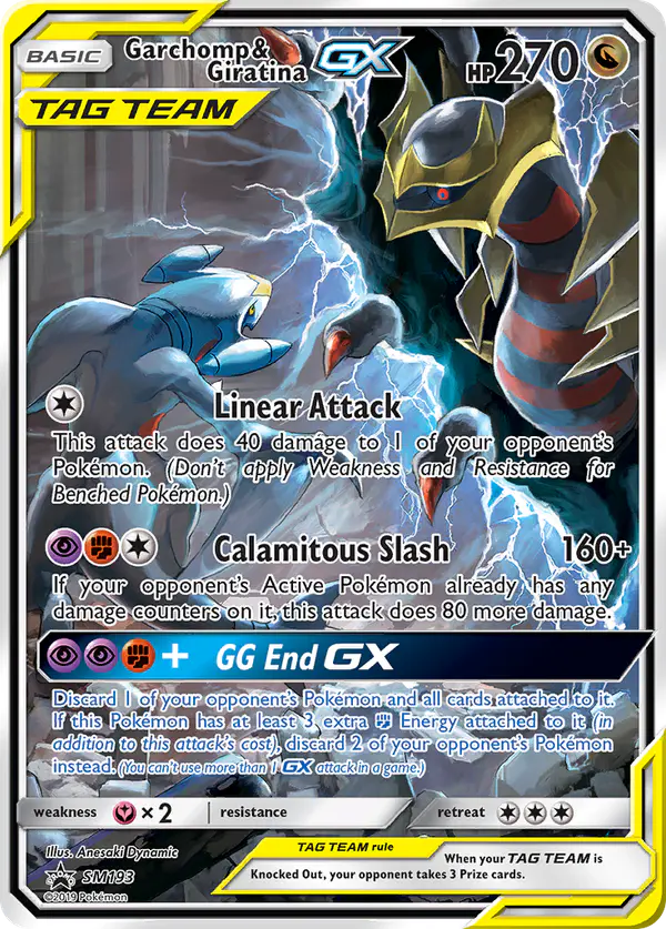 Carta Garchomp & Giratina GX SM193 de SM Black Star Promos