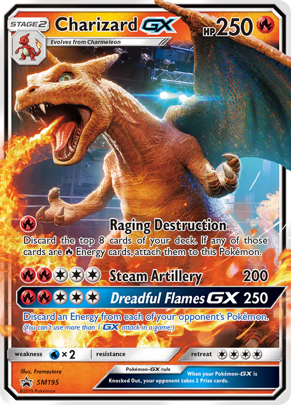 Carta Charizard GX SM195 de SM Black Star Promos