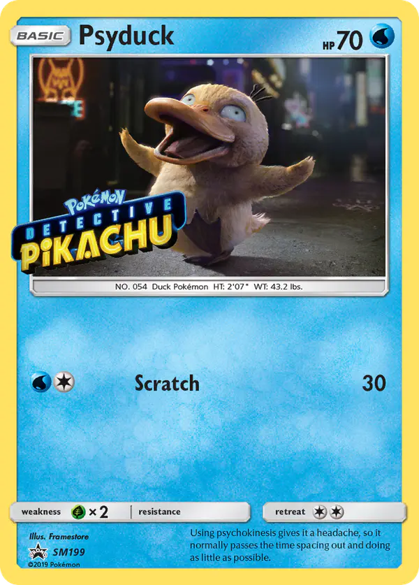 Carta Psyduck SM199 de SM Black Star Promos
