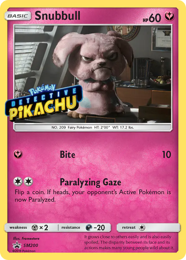 Carta Snubbull SM200 de SM Black Star Promos