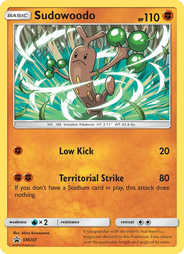 Carta Sudowoodo SM207 de SM Black Star Promos