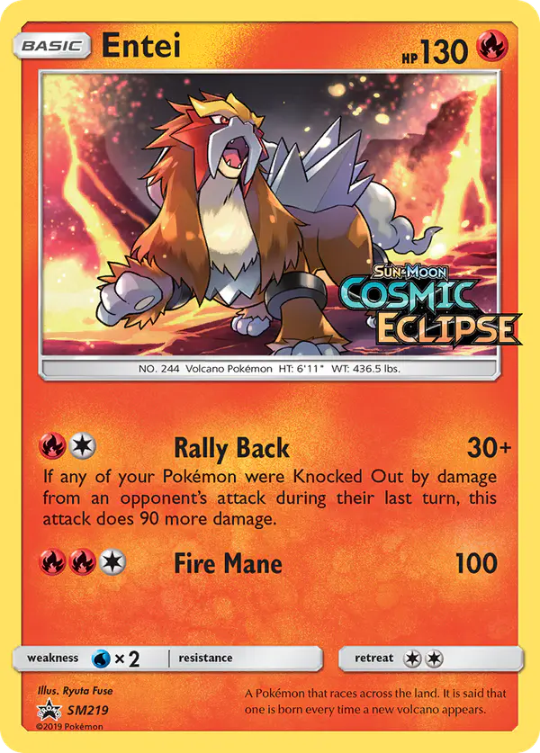 Carta Entei SM219 de SM Black Star Promos
