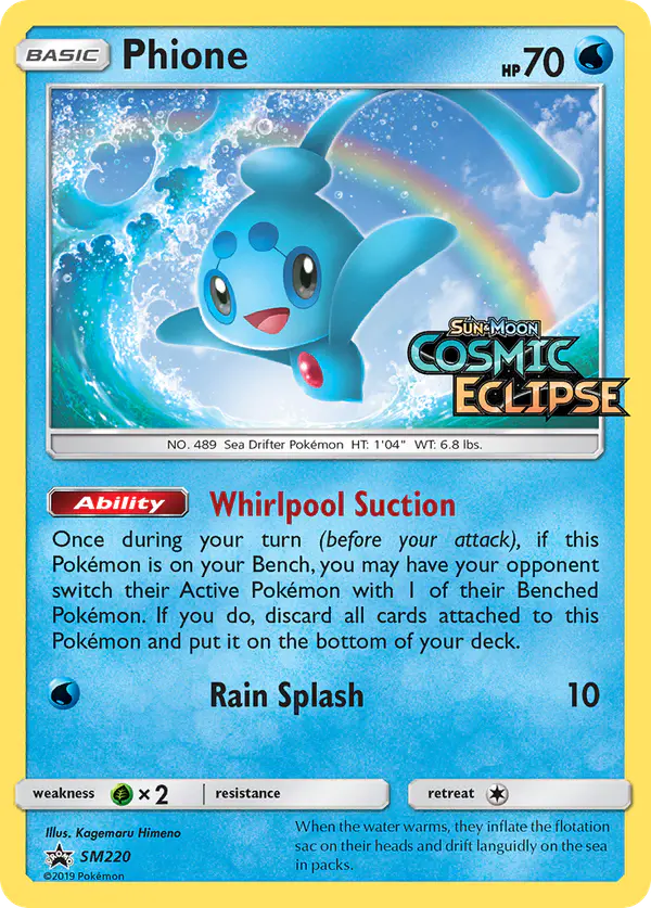 Carta Phione SM220 de SM Black Star Promos