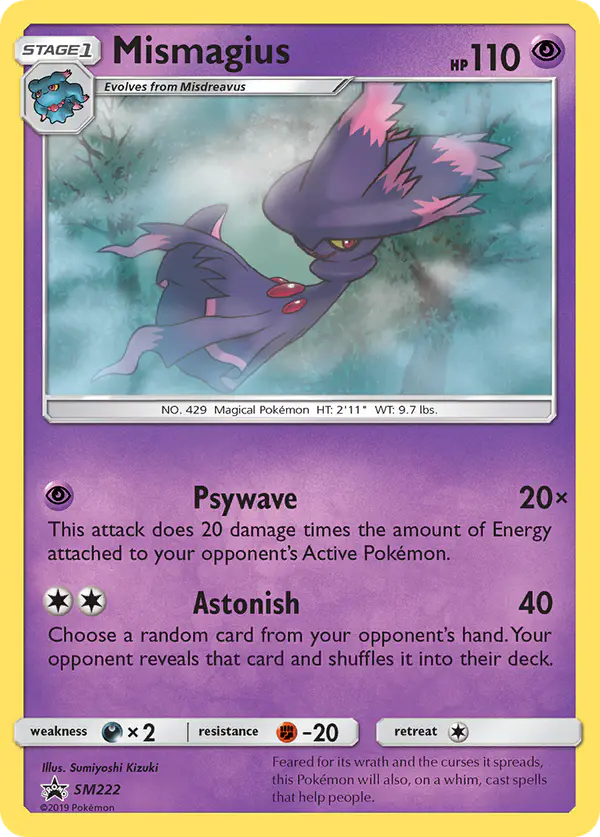 Carta Mismagius SM222 de SM Black Star Promos