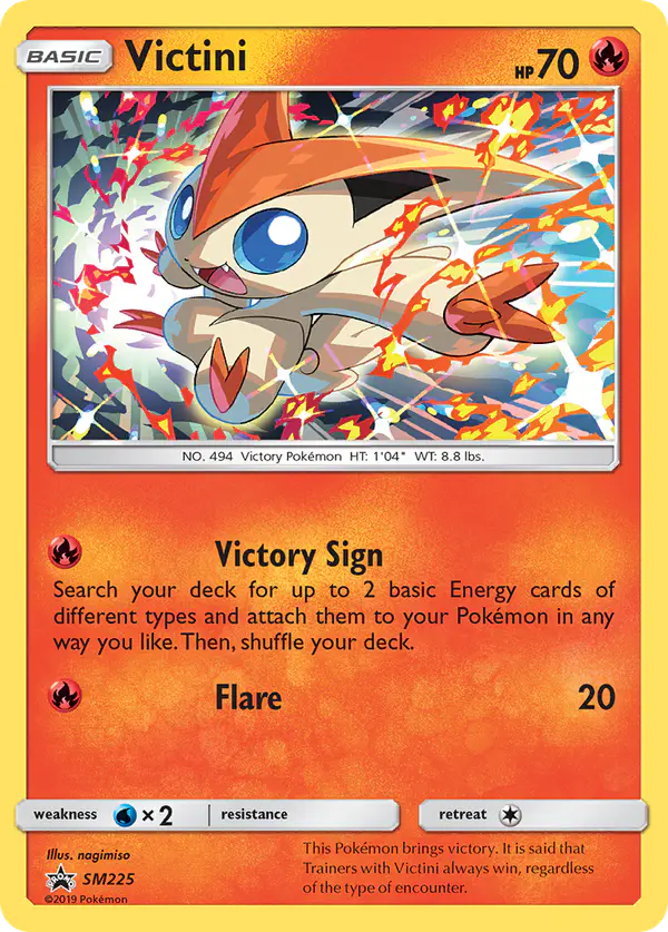 Carta Victini SM225 de SM Black Star Promos